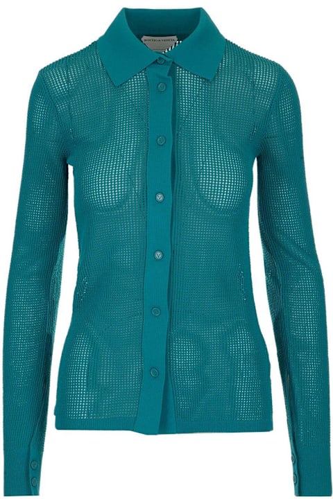 Homeware Bottega Veneta Mesh Buttoned Cardigan