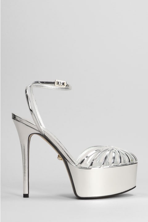 Clio 90 Sandals In Silver Leather