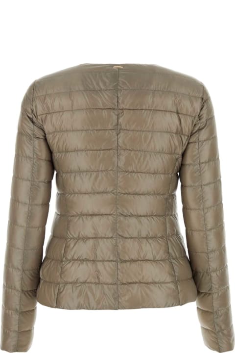 Herno Clothing for Women Herno Cappuccino Nylon Down Jacket