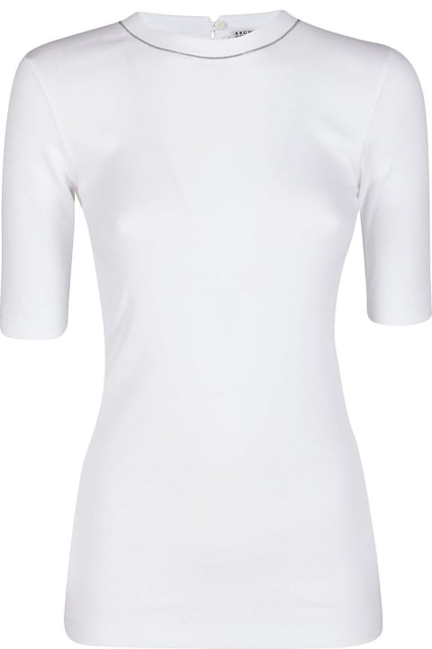 Brunello Cucinelli Topwear for Women Brunello Cucinelli Embellished Short-sleeved T-shirt