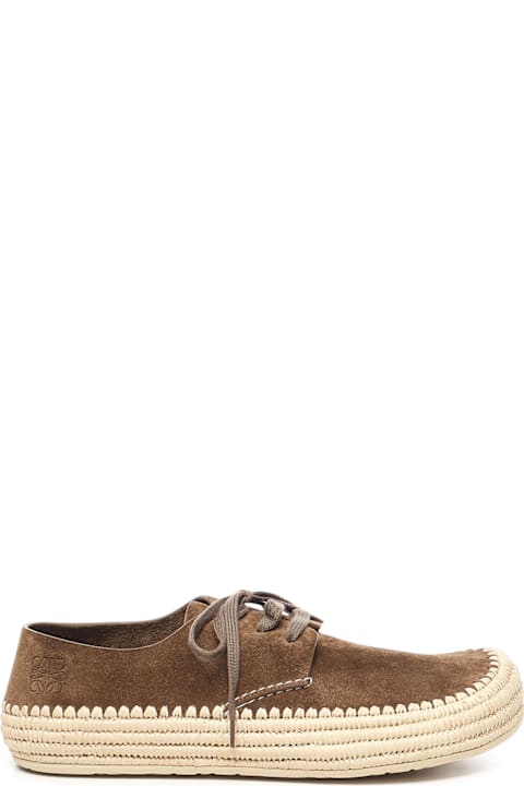 Homeware Loewe Rio Suede And Raffia Lace-ups