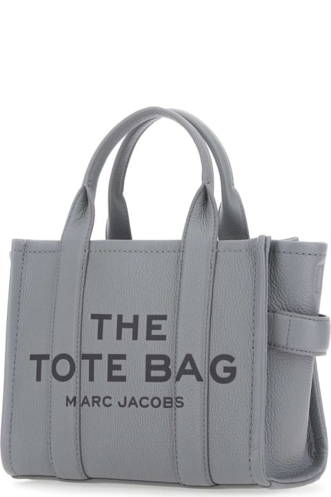 Marc Jacobs Totes for Women Marc Jacobs Grey Leather Mini The Tote Bag Handbag