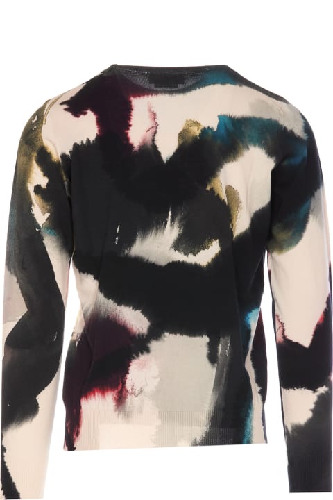Fashion for Men Alexander McQueen Watercolor Print Sweater