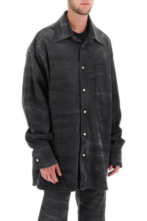 MM6 Maison Margiela Coats & Jackets for Men MM6 Maison Margiela Crinkle-effect Denim Overshirt