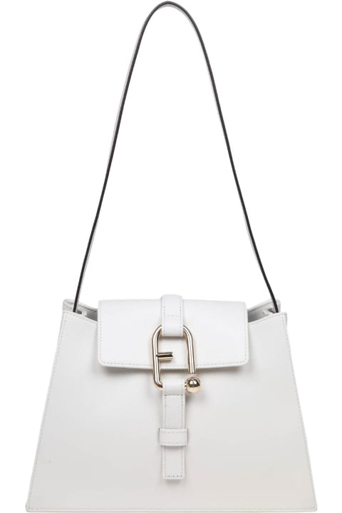 Furla for Women Furla Nuvola S Shoulder Bag In Marshmallow Color Leather