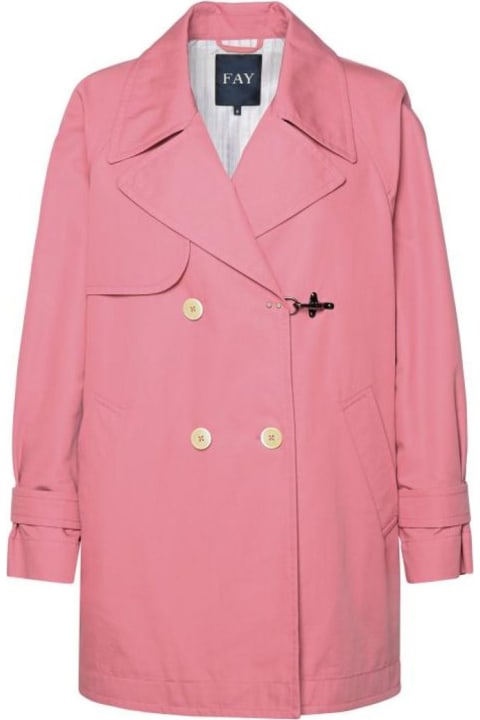 Fay Coats & Jackets for Women Fay Cotton Trench Coat With Hook