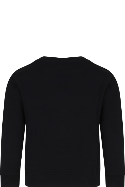 Fashion for Boys Stella McCartney Kids Black Sweatshirt For Boy With Monster Print