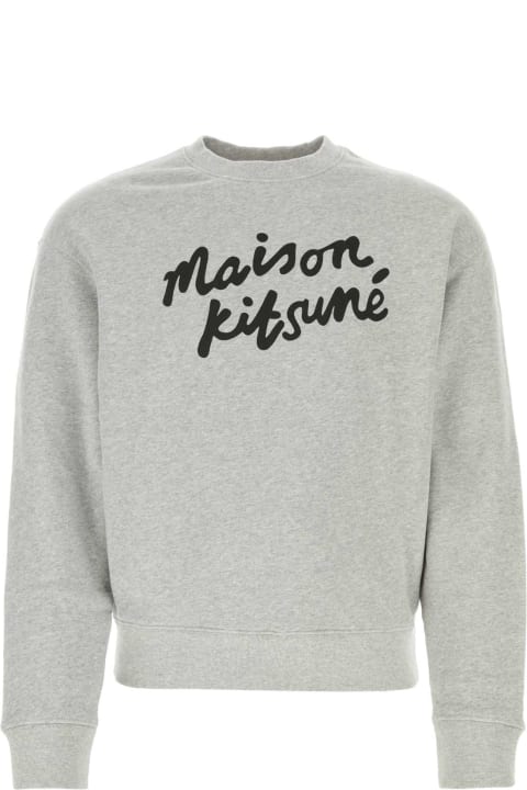 Maison Kitsuné for Men Maison Kitsuné Melange Grey Cotton Sweatshirt