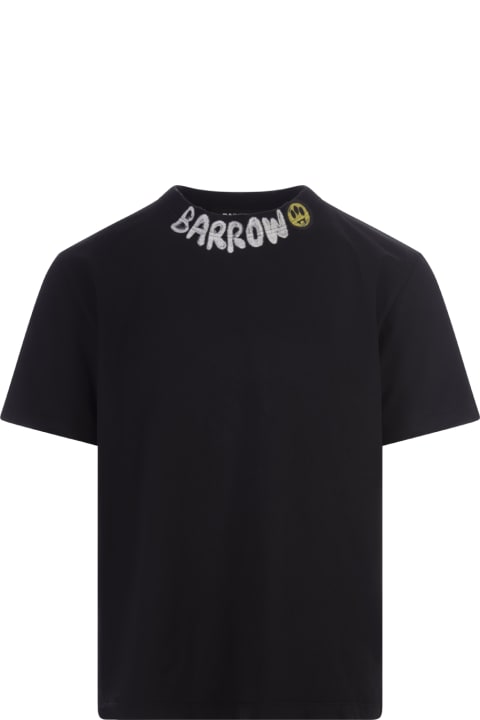 Fashion for Men Barrow Black T-shirt With Logo On Neck