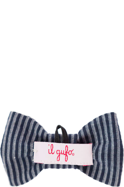 Il Gufo Kids Boy's Striped Cotton Bow Tie