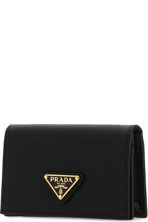 Prada Black Leather Card Holder