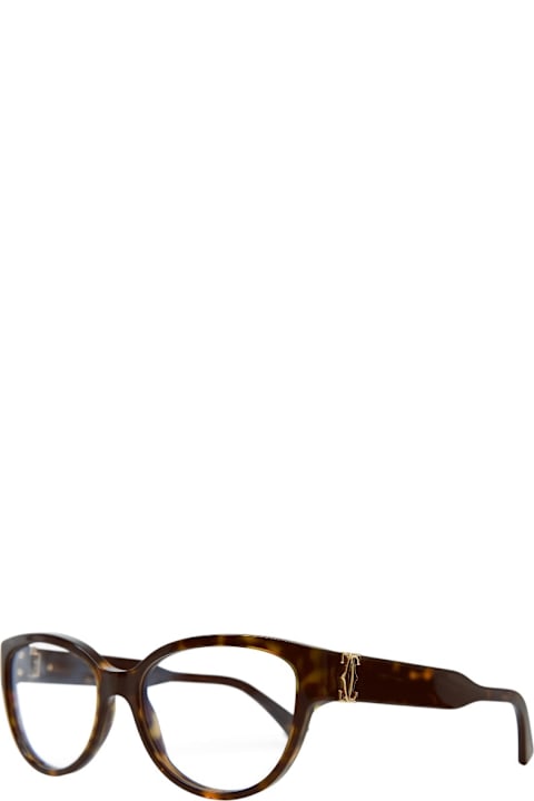 Cartier Eyewear نظارات لـ القسم الرجالي Cartier Eyewear Ct 0450 - Havana Glasses