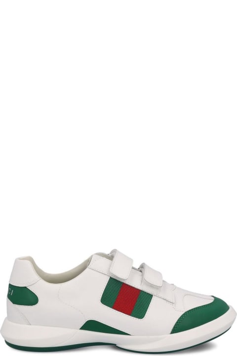 ボーイズ シューズ Gucci Logo Printed Round Toe Sneakers