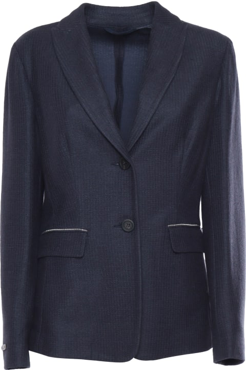Peserico Coats & Jackets for Women Peserico Blue Women's Blazer
