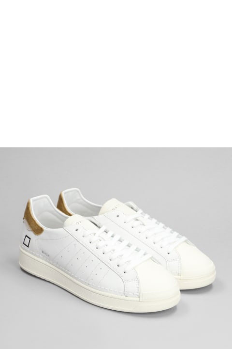 Shoes for Men D.A.T.E. Base Sneakers In White Leather