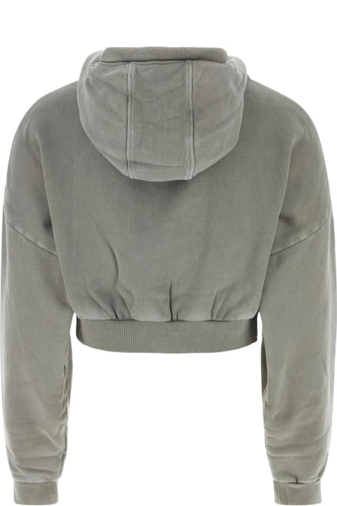Coats & Jackets for Women Entire Studios Grey Cotton Oversize Sweatshirt