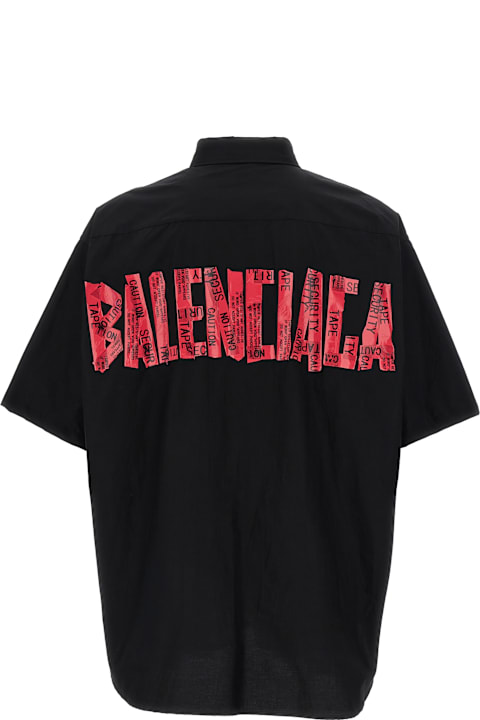 Shirts for Men Balenciaga Tape Print Shirt