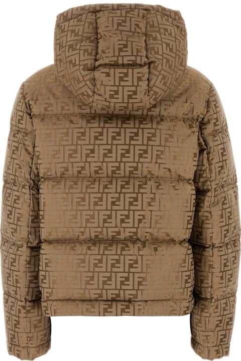 Fendi Clothing for Women Fendi Embroidered Cotton Blend Down Jacket