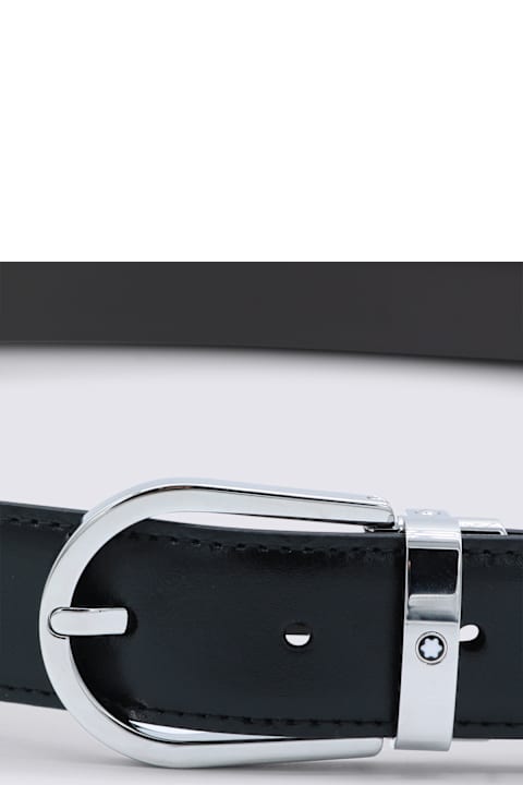Montblanc لـ Kids Montblanc Black Leather Belt