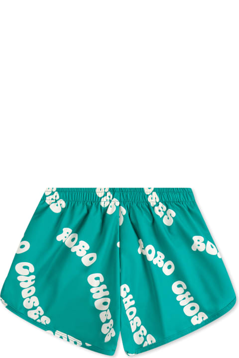Bobo Choses for Kids Bobo Choses Green Swim Shorts For Boy With Logo