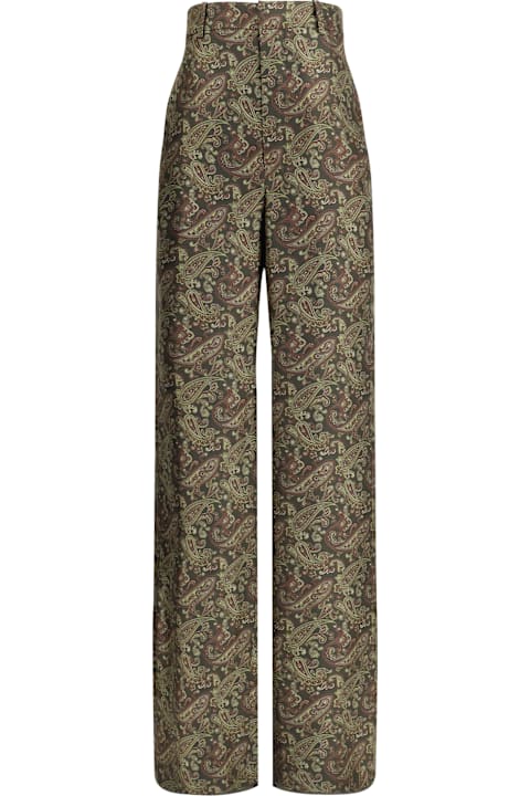 Sale for Women Saint Laurent Paisley Patterned Silk Pants