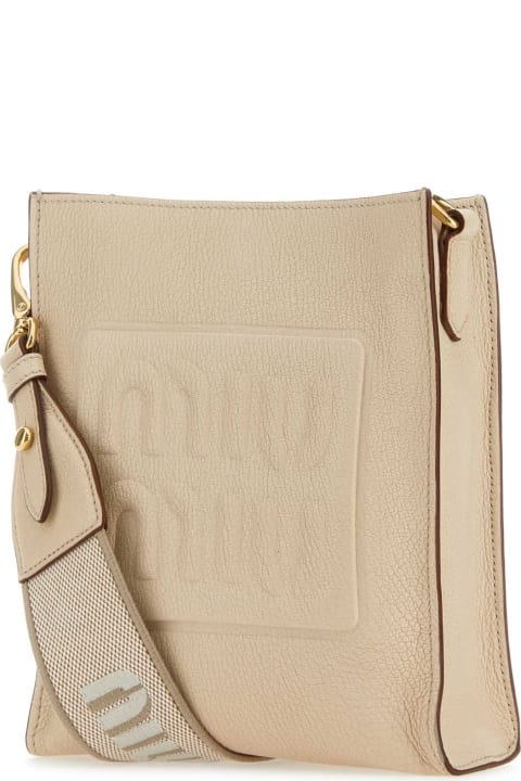 Miu Miu Sale for Women Miu Miu Sand Leather Crossbody Bag