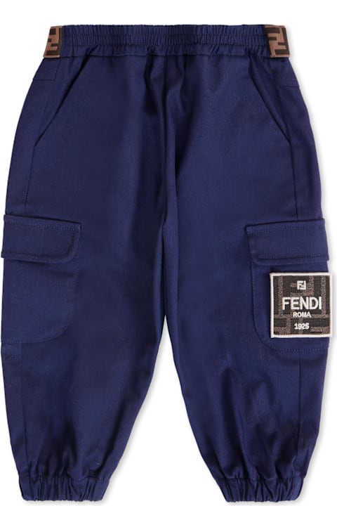 Homeware Fendi Blue Cargo Pants For Baby Boy