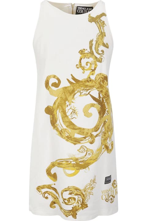 Homeware Versace Jeans Couture Watercolour Couture Sleeveless Mini Dress Versace Jeans Couture