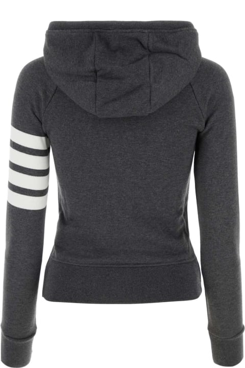 Thom Browne Coats & Jackets for Women Thom Browne Graphite Cotton Sweatshirt