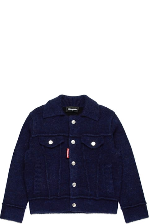 Dsquared2 for Kids Dsquared2 Flap Pocket Knitted Jacket