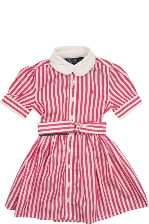 Dresses for Girls Polo Ralph Lauren Striped Cotton Chemisier With Belt
