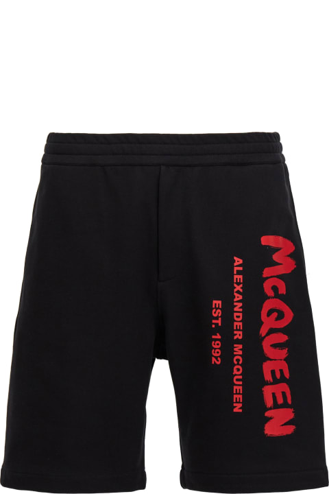 Alexander McQueen Pants for Men Alexander McQueen 'graffiti' Bermuda Shorts