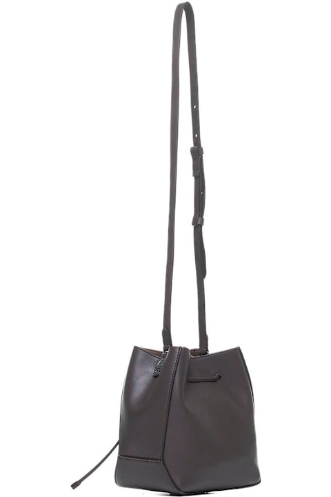 Brunello Cucinelli Shoulder Bags for Women Brunello Cucinelli Logo Detailed Drawstring Shoulder Bag