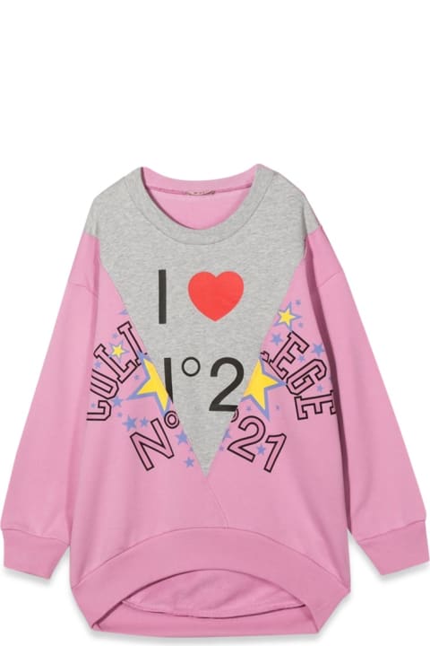 Homeware N.21 Crewneck Sweatshirt Logo And Heart