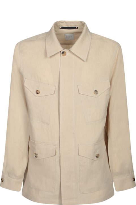 Paul Smith Shirts for Men Paul Smith Beige Linen Overshirt