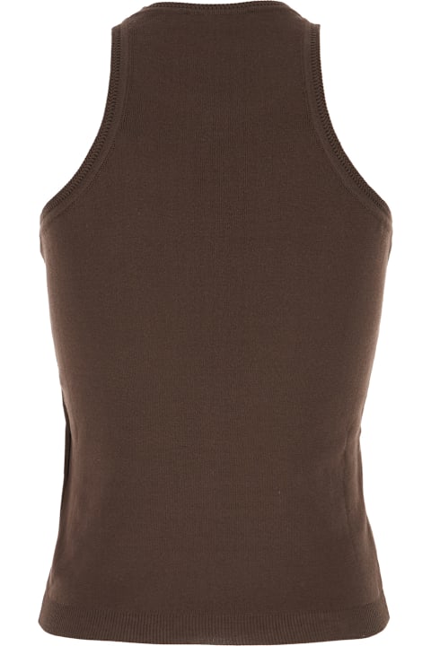 Max Mara for Women Max Mara Chocolate Cotton Top