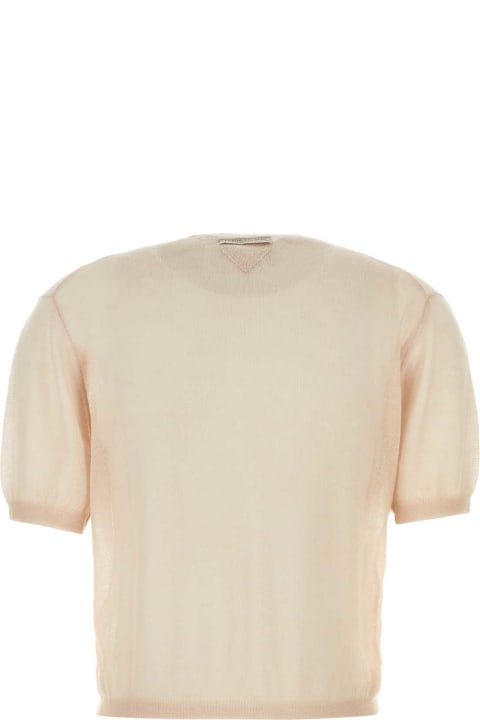 Prada Topwear for Women Prada Skin Pink Cashmere Sweater