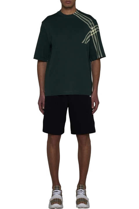 Burberry Topwear for Men Burberry Green Cotton T-shirt