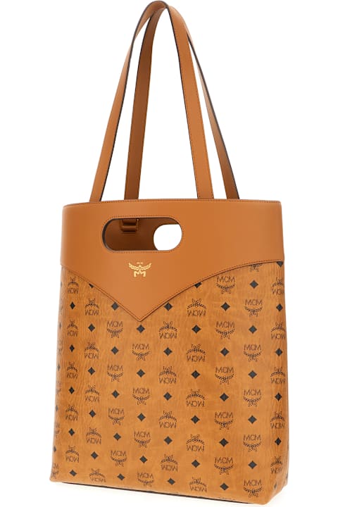 MCM for Women MCM Printed Synthetic Leather Diamond Shopping Bag