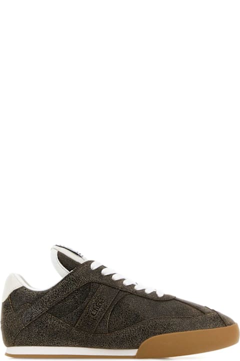 Chloé Brown Leather Chloã© Kick Sneakers