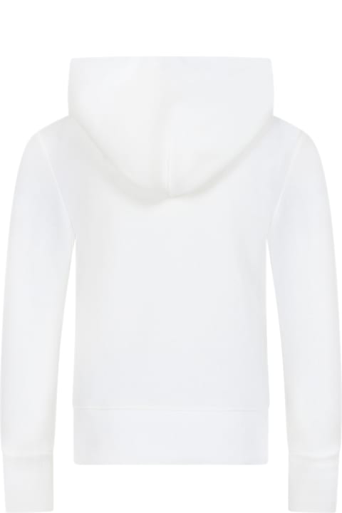 Gucci Topwear for Boys Gucci White Sweatshirt For Boy With Double G