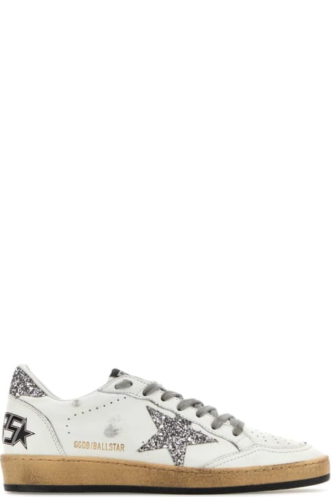 Golden Goose White Leather Ball Star Sneakers