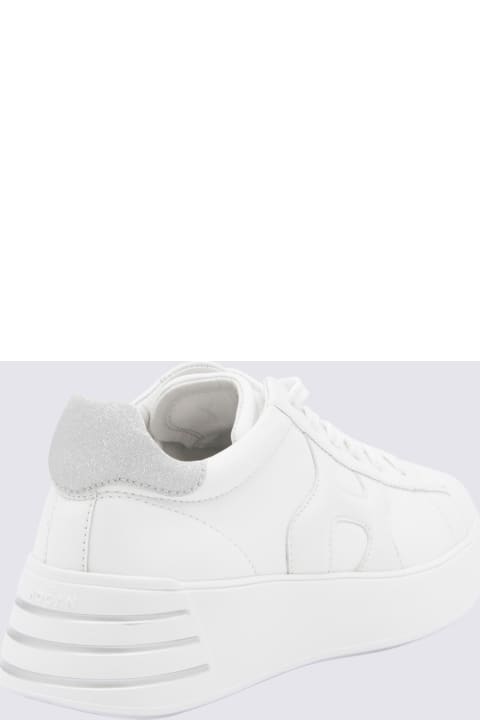 Hogan White Leather Rebel Sneakers