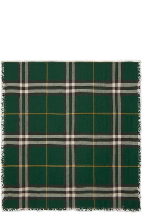 Scarves & Wraps for Women Burberry Check-printed Fringed-edge Scarf