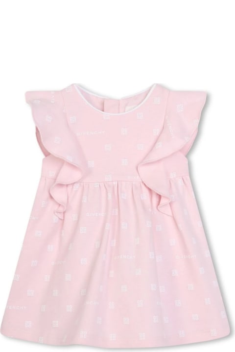 Bodysuits & Sets for Baby Girls Givenchy Givenchy 4g Pink Dress With Headband And Culotte