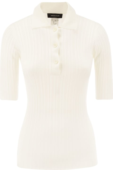 Fashion for Women Fabiana Filippi Silk And Cotton Blend Polo Shirt