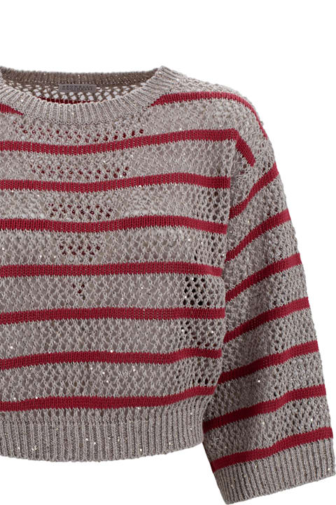 Sweaters for Women Brunello Cucinelli Dazzling Net Sweater