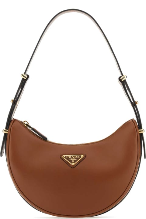 Homeware Prada Caramel Leather Arquã¨ Handbag