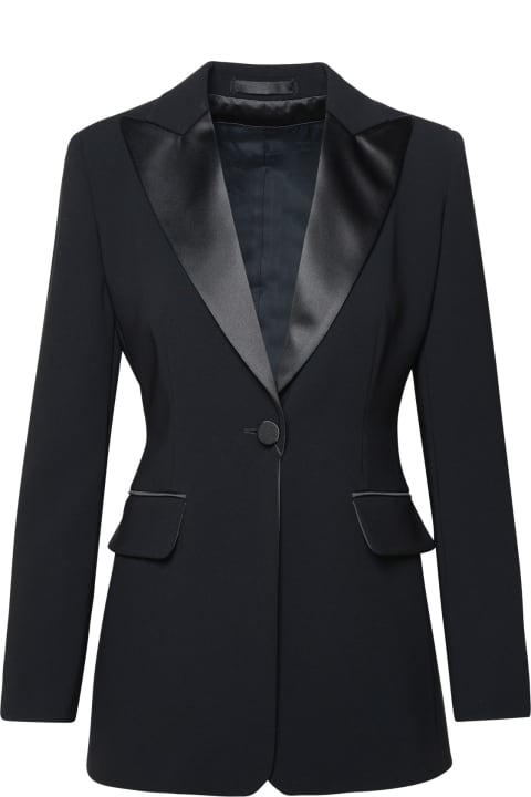 Statement Blazers for Women Max Mara 'plinio' Black Acetate Blend Jacket