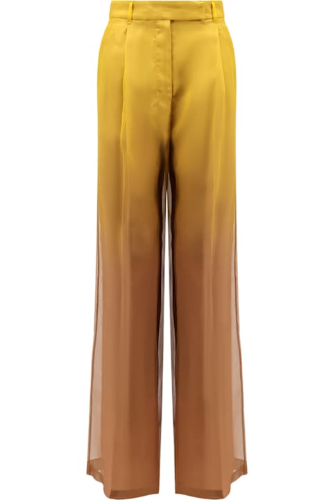 Max Mara Pants & Shorts for Women Max Mara Baffo Silk Trousers With Shaded Effect